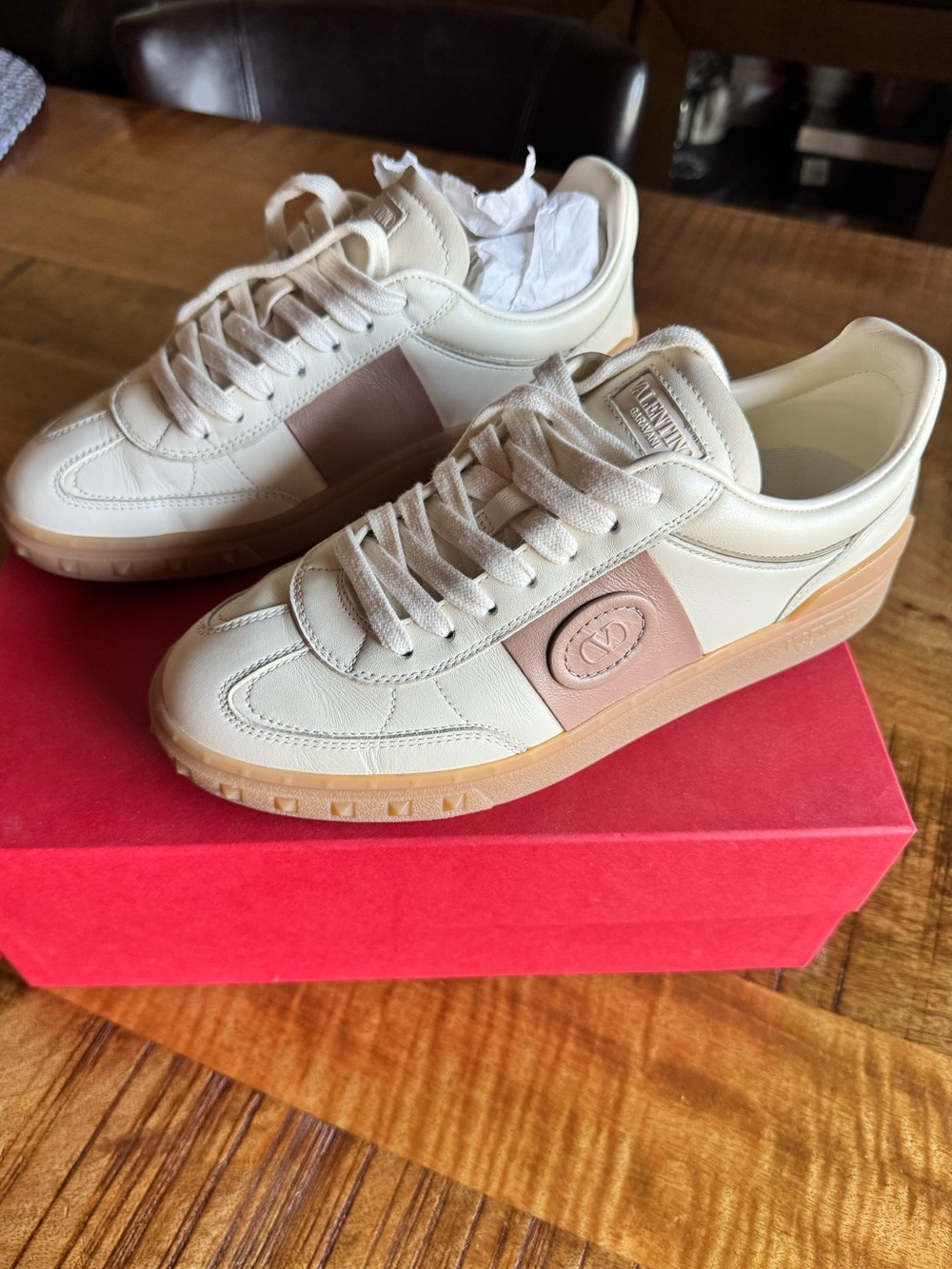 Valentino Leather Sneakers 7.5